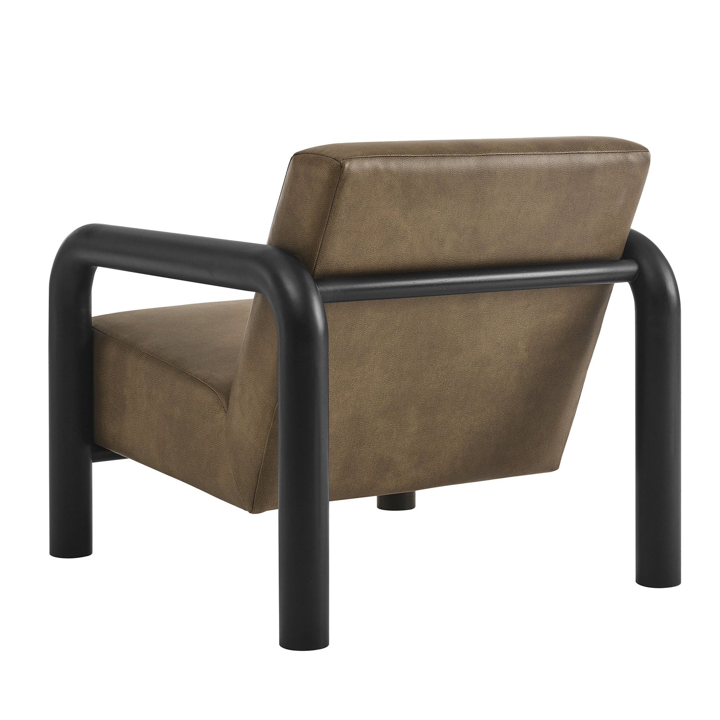 Modway - Sereno Vegan Leather Accent Chair by Modway Living Room Sofas and Armchairs Mushroom Black - EEI-7392-MUS-BLK
