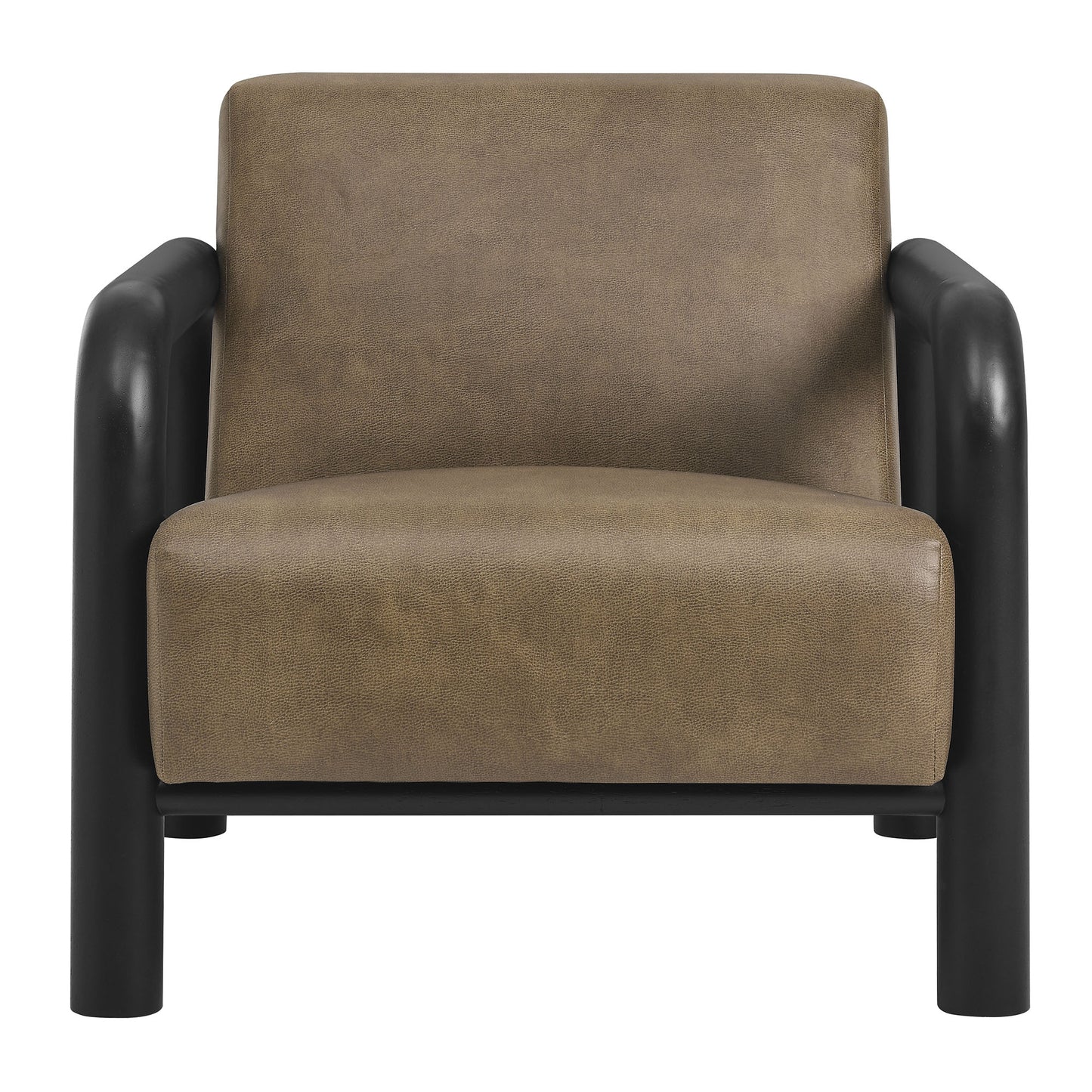 Modway - Sereno Vegan Leather Accent Chair by Modway Living Room Sofas and Armchairs Mushroom Black - EEI-7392-MUS-BLK