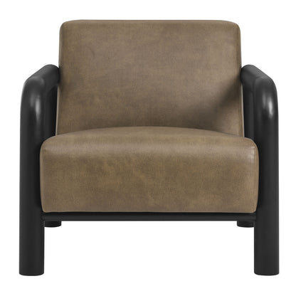 Modway - Sereno Vegan Leather Accent Chair by Modway Living Room Sofas and Armchairs Mushroom Black - EEI-7392-MUS-BLK