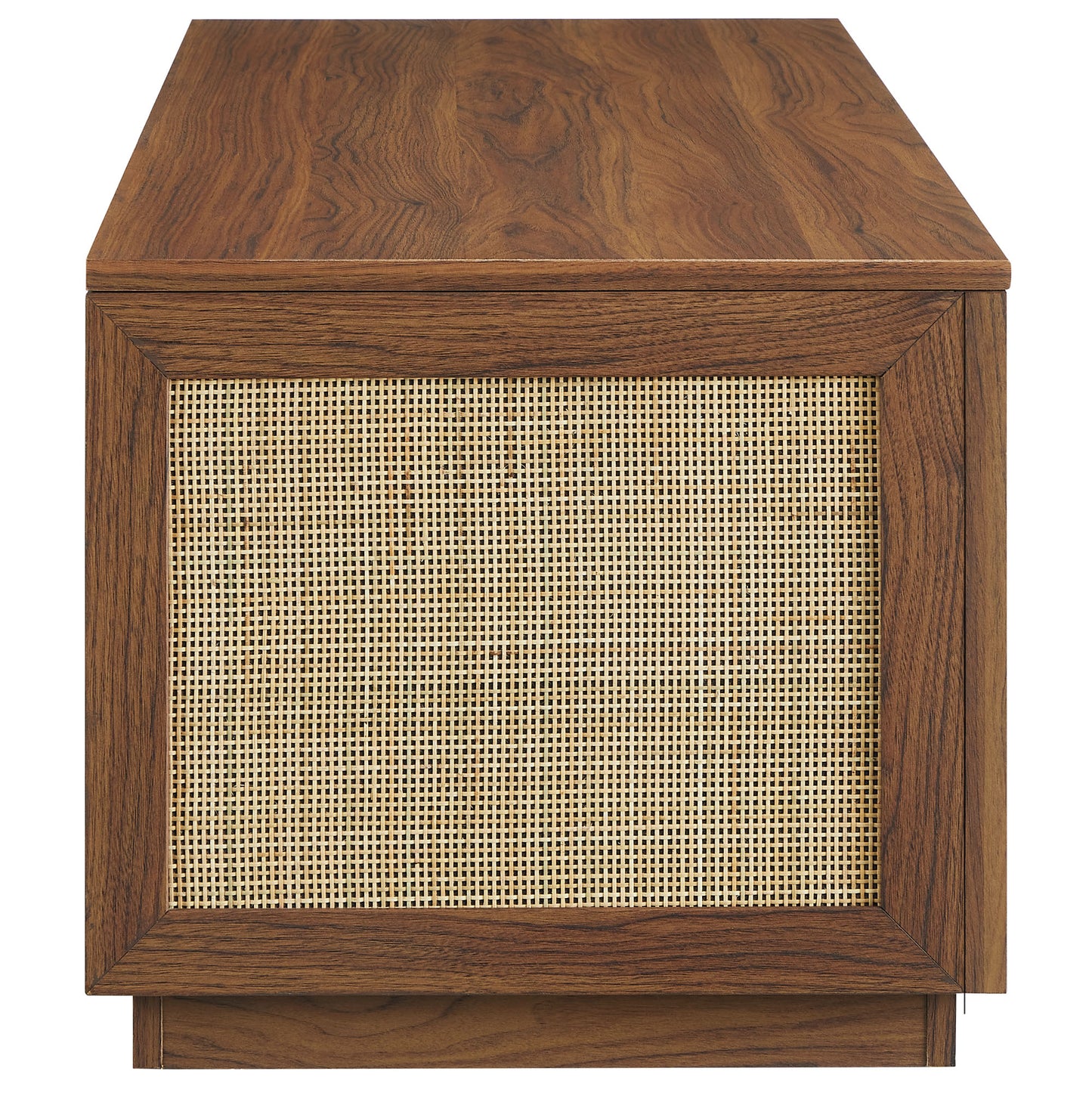 Modway - Soma 47" Rattan Storage Bench by Modway Living Room Benches and Stools Walnut - EEI-7434-WAL