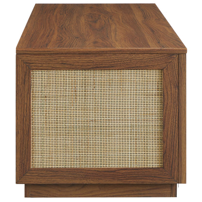 Modway - Soma 47" Rattan Storage Bench by Modway Living Room Benches and Stools Walnut - EEI-7434-WAL