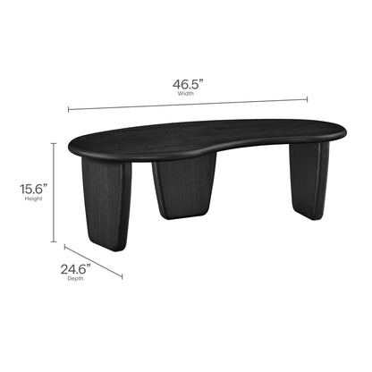 Modway - Vetra Kidney-Shaped Free Coffee Table by Modway Living Room Tables Black - EEI-7437-BLK