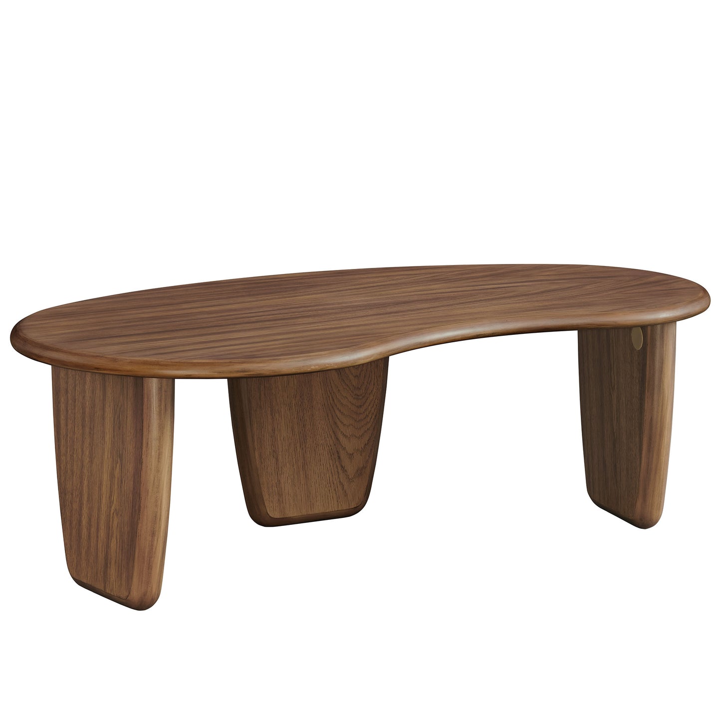 Modway - Vetra Kidney-Shaped Free Coffee Table by Modway Living Room Tables Walnut - EEI-7437-WAL
