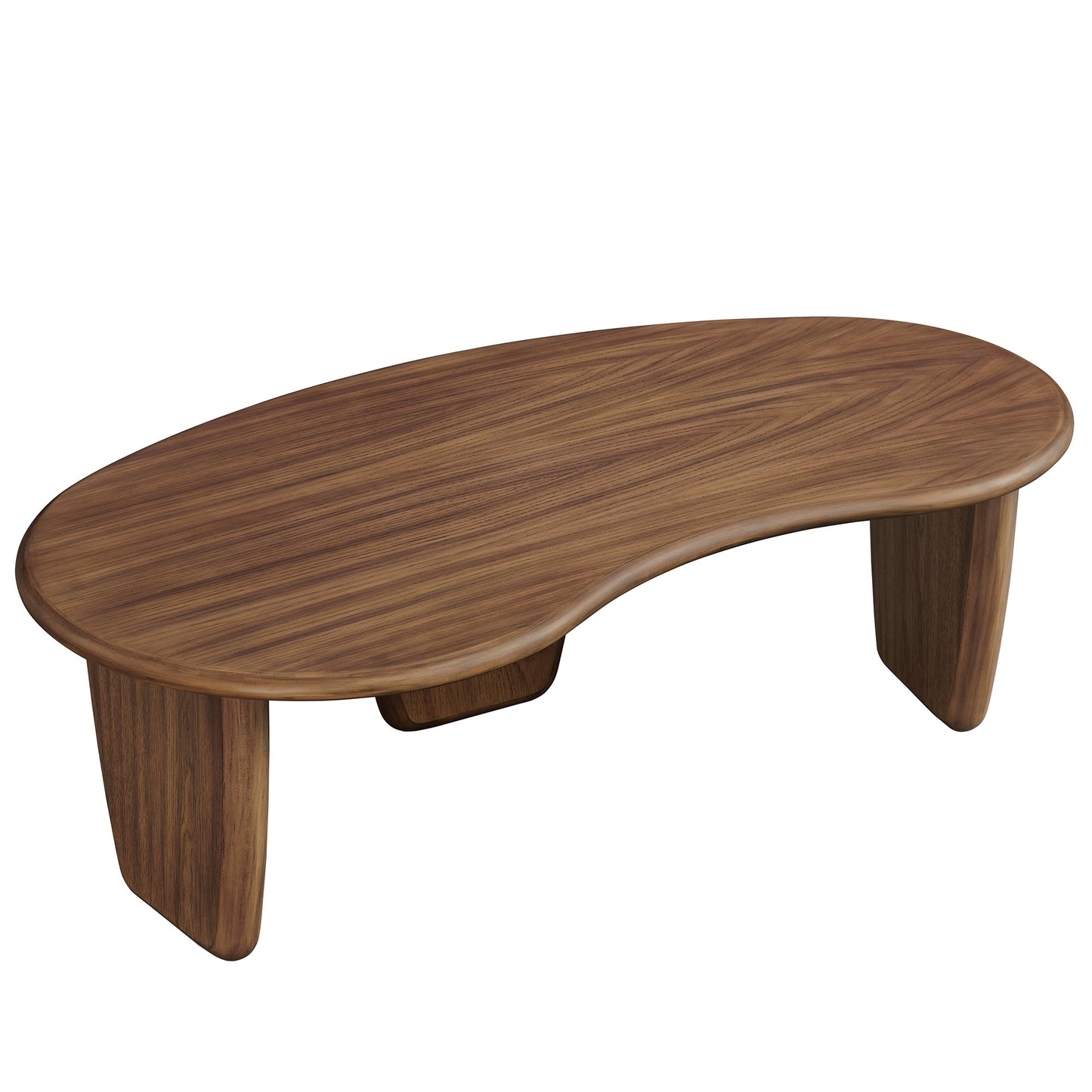 Modway - Vetra Kidney-Shaped Free Coffee Table by Modway Living Room Tables Walnut - EEI-7437-WAL