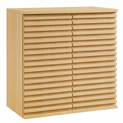 Modway - Render Wall Mounted Bathroom Cabinet by Modway Bathroom Vanities Oak - EEI-7438-OAK