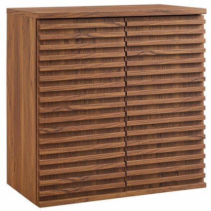 Modway - Render Wall Mounted Bathroom Cabinet by Modway Bathroom Vanities Walnut - EEI-7438-WAL