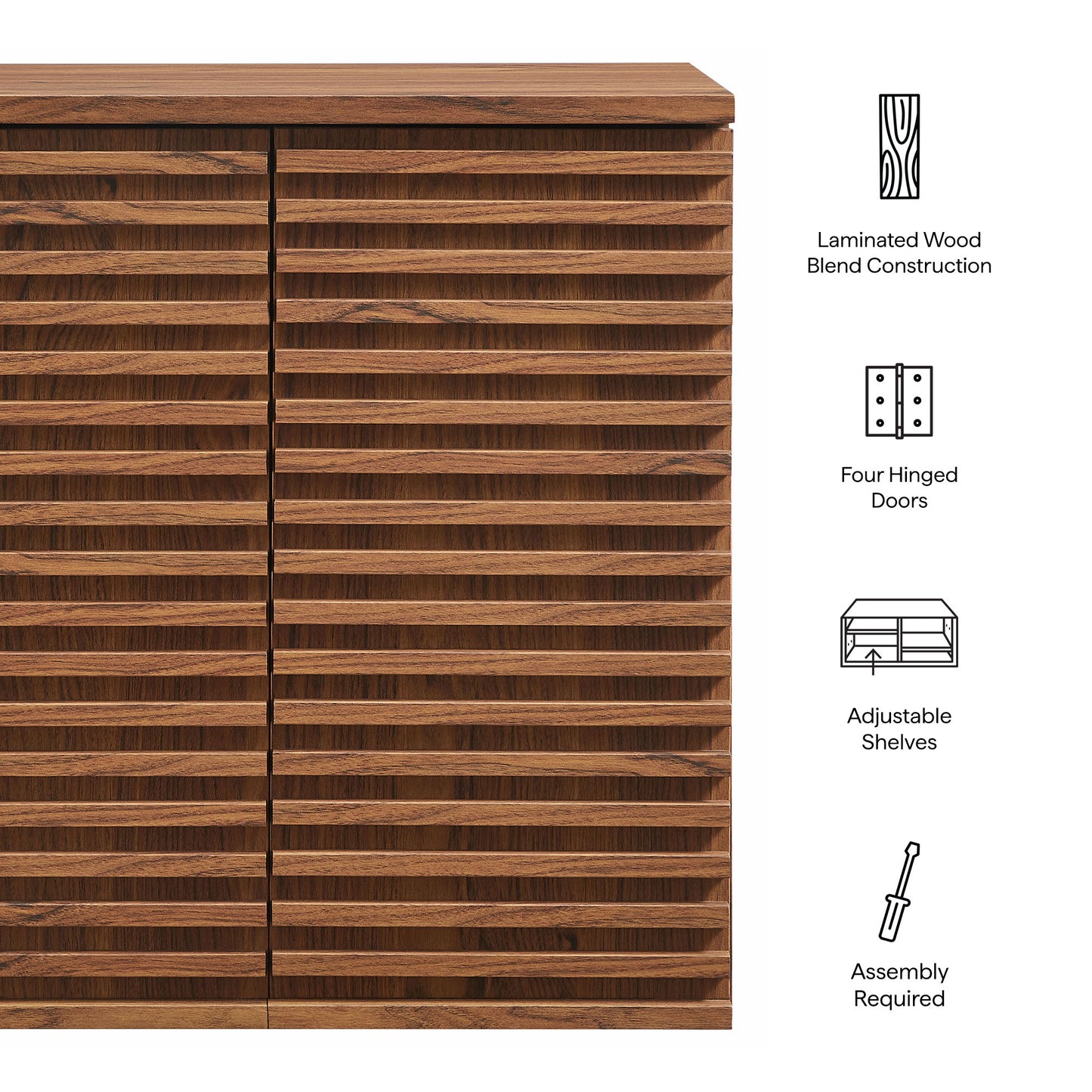 Modway - Render Wall Mounted Bathroom Cabinet by Modway Bathroom Vanities Walnut - EEI-7438-WAL