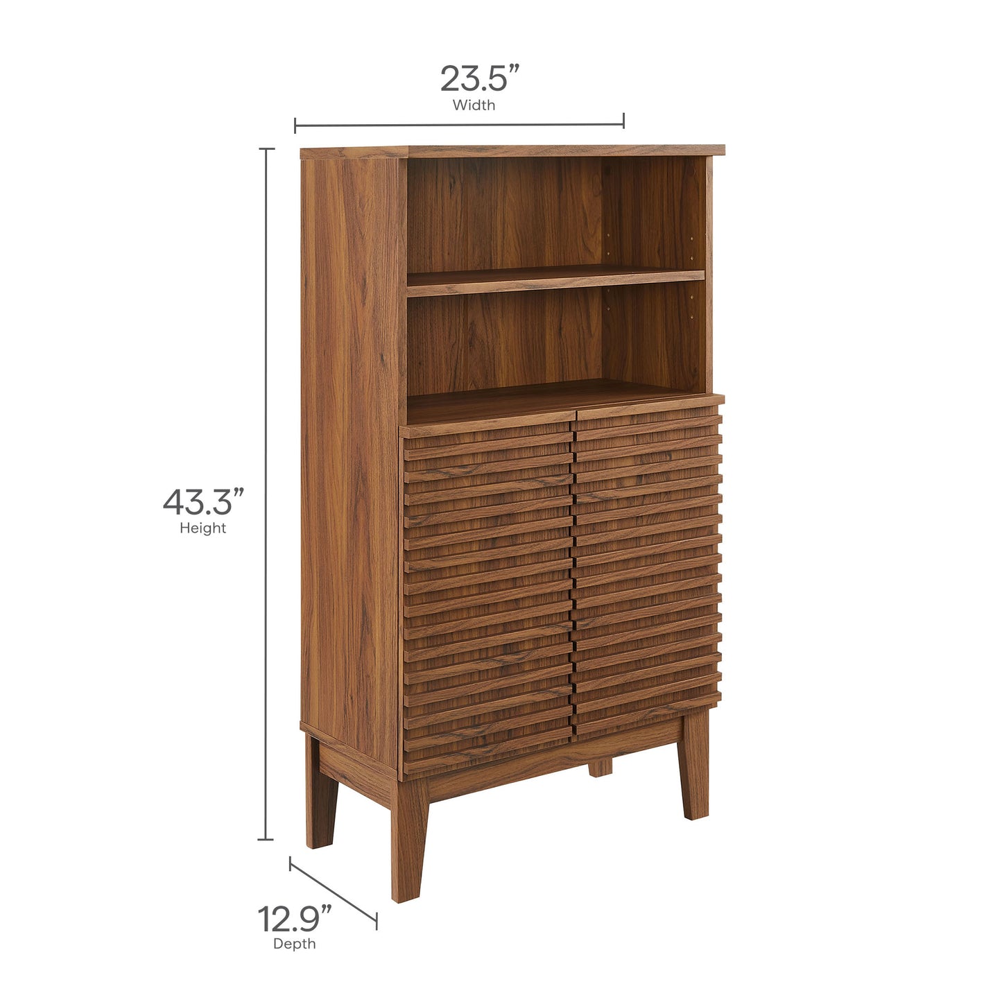 Modway - Render Freestanding Bathroom Storage Cabinet by Modway Bathroom Vanities Walnut - EEI-7439-WAL