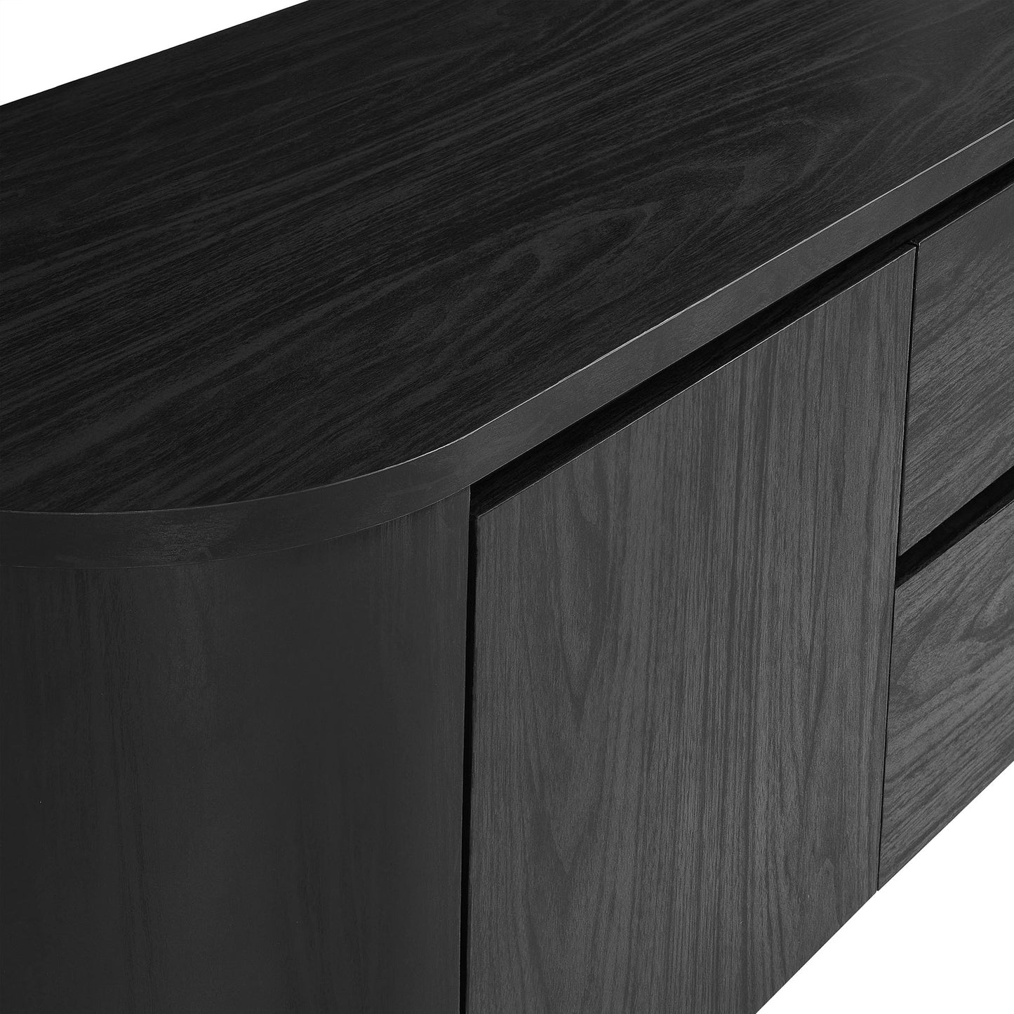 Modway - Duval 71 Inch Oval TV Cabinet by Modway Living Room Decor Black - EEI-7440-BLK