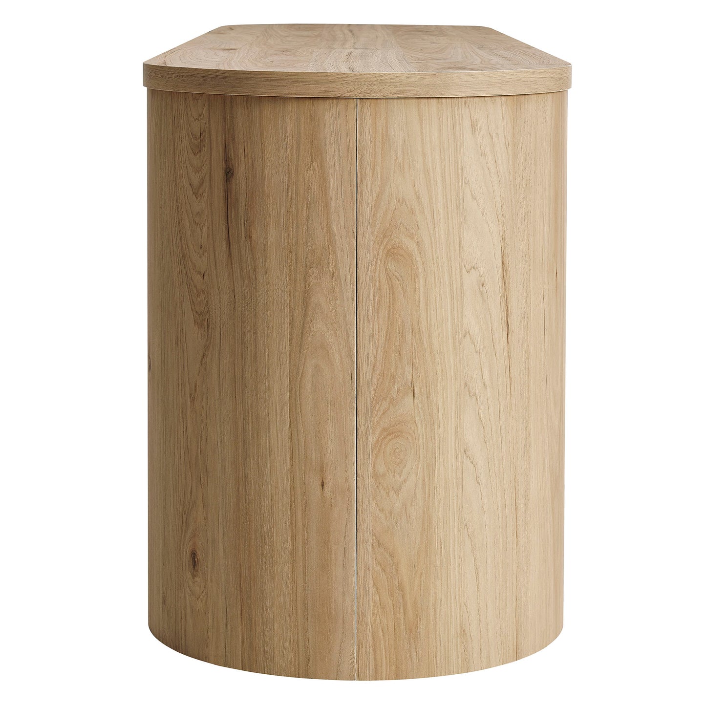 Modway - Duval 71 Inch Oval TV Cabinet by Modway Living Room Decor Light Oak - EEI-7440-LOA