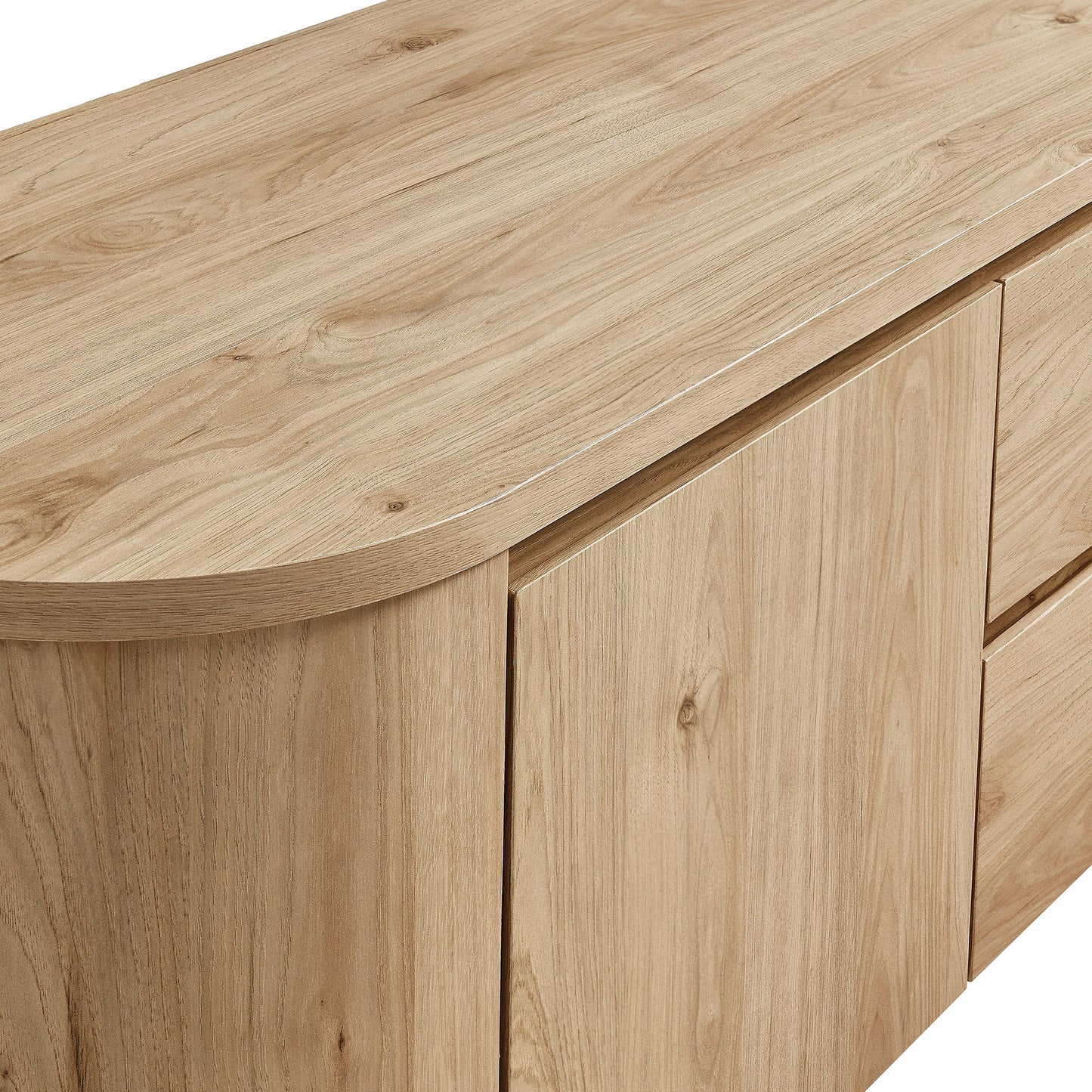 Modway - Duval 71 Inch Oval TV Cabinet by Modway Living Room Decor Light Oak - EEI-7440-LOA