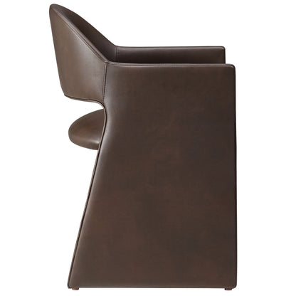 Modway - Talia Vegan Leather Dining Armchair by Modway Bar and Dining Dining Chairs Espresso - EEI-7442-ESP
