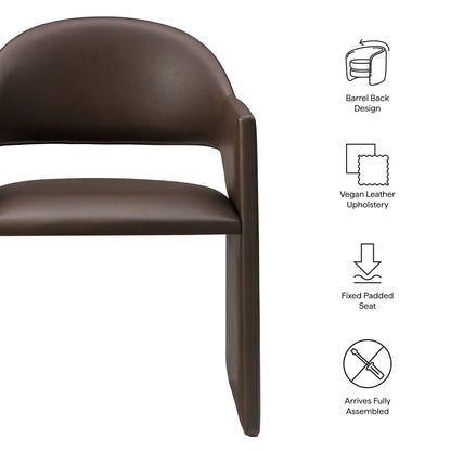 Modway - Talia Vegan Leather Dining Armchair by Modway Bar and Dining Dining Chairs Espresso - EEI-7442-ESP