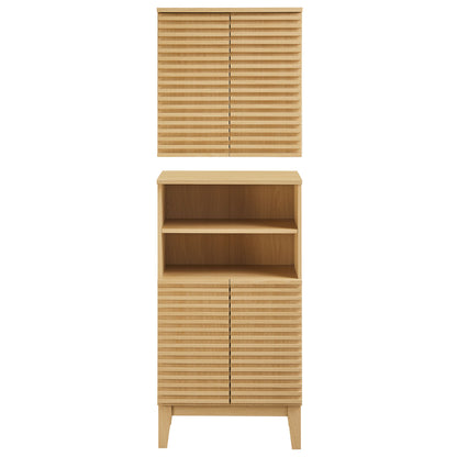 Modway - Render Bathroom Cabinet Set by Modway Bathroom Vanities Oak - EEI-7446-OAK