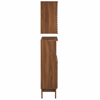 Modway - Render Bathroom Cabinet Set by Modway Bathroom Vanities Walnut - EEI-7446-WAL