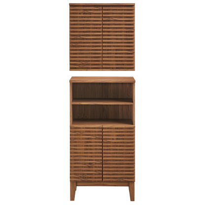 Modway - Render Bathroom Cabinet Set by Modway Bathroom Vanities Walnut - EEI-7446-WAL