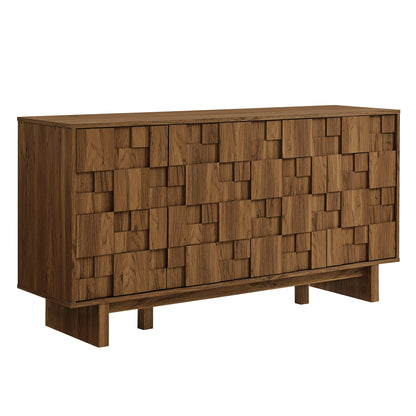 Modway - Owen 59 Inch 4 Door Geometric Sideboard by Modway Living Room  Walnut - EEI-7448-WAL