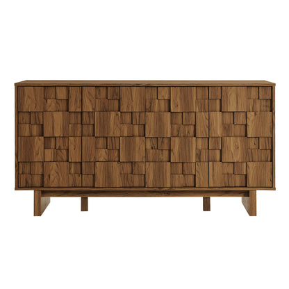 Modway - Owen 59 Inch 4 Door Geometric Sideboard by Modway Living Room  Walnut - EEI-7448-WAL