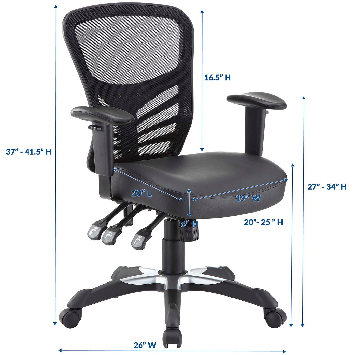 Modway - Articulate Vinyl Office Chair by Modway  Office Furniture Office Chairs Black - EEI-755-BLK