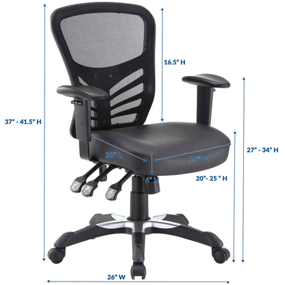 Modway - Articulate Vinyl Office Chair by Modway  Office Furniture Office Chairs Black - EEI-755-BLK