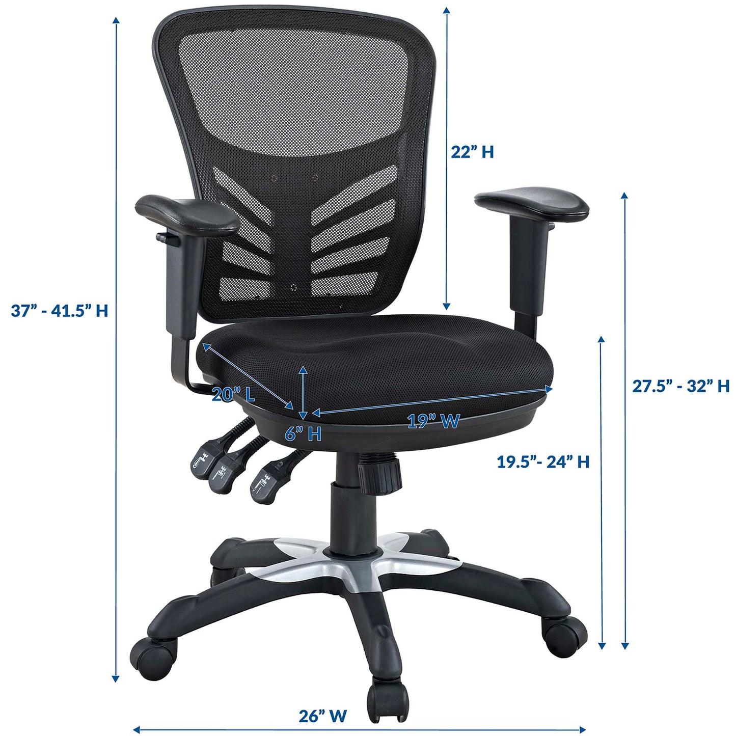 Modway - Articulate Mesh Office Chair by Modway  Office Furniture Office Chairs Black - EEI-757-BLK