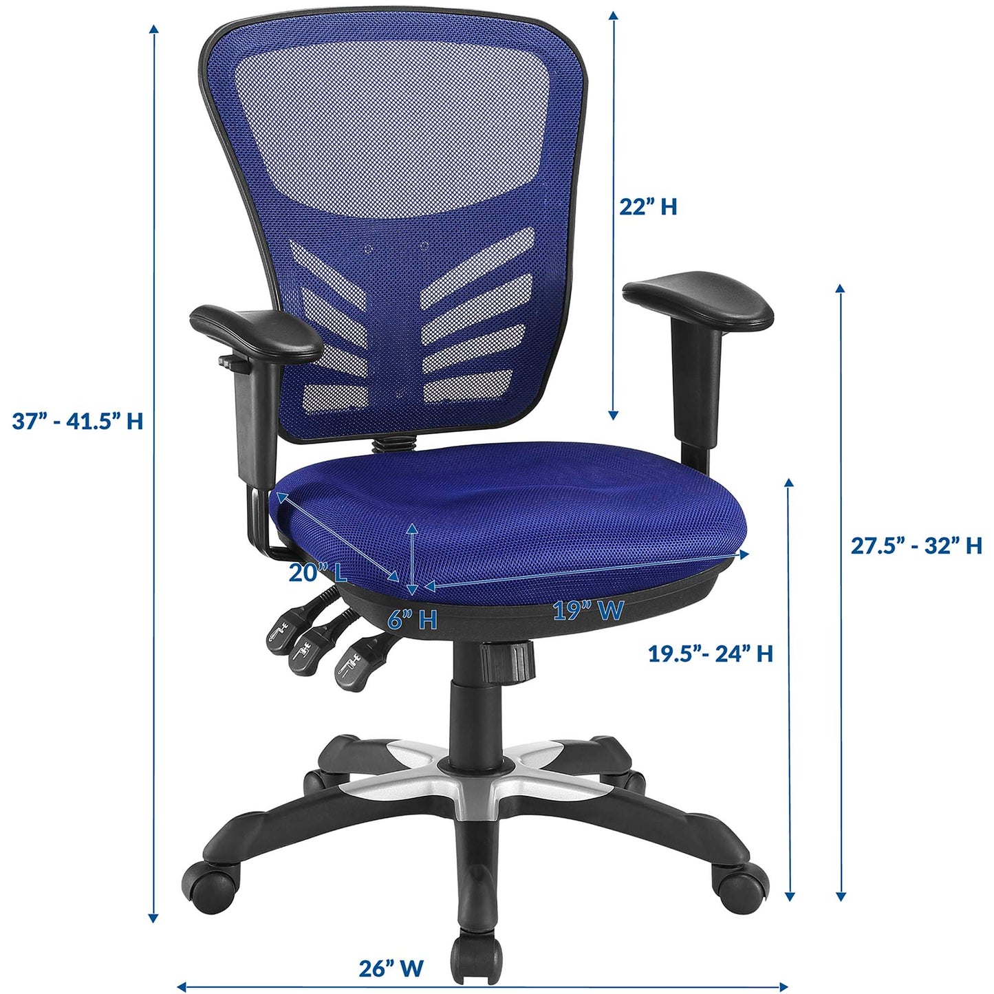 Modway - Articulate Mesh Office Chair by Modway  Office Furniture Office Chairs Blue - EEI-757-BLU