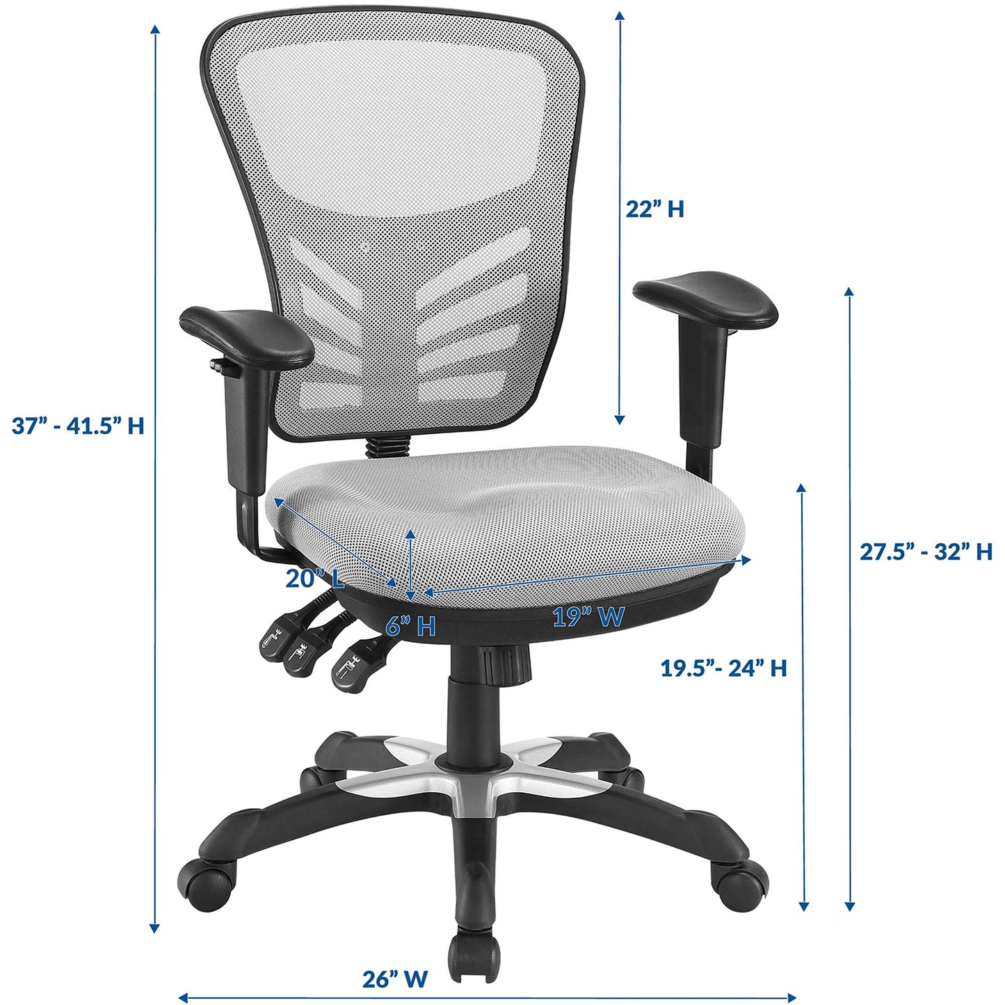 Modway - Articulate Mesh Office Chair by Modway  Office Furniture Office Chairs Gray - EEI-757-GRY