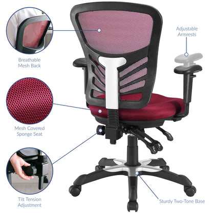 Modway Outlet Articulate Mesh Office Chair by Modway  Office Furniture Furniture Red - EEI-757-RED