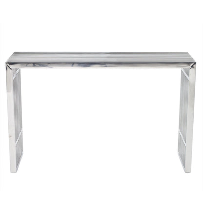 Modway - Gridiron Console Table by Modway  Living Room Tables Silver - EEI-779-SLV