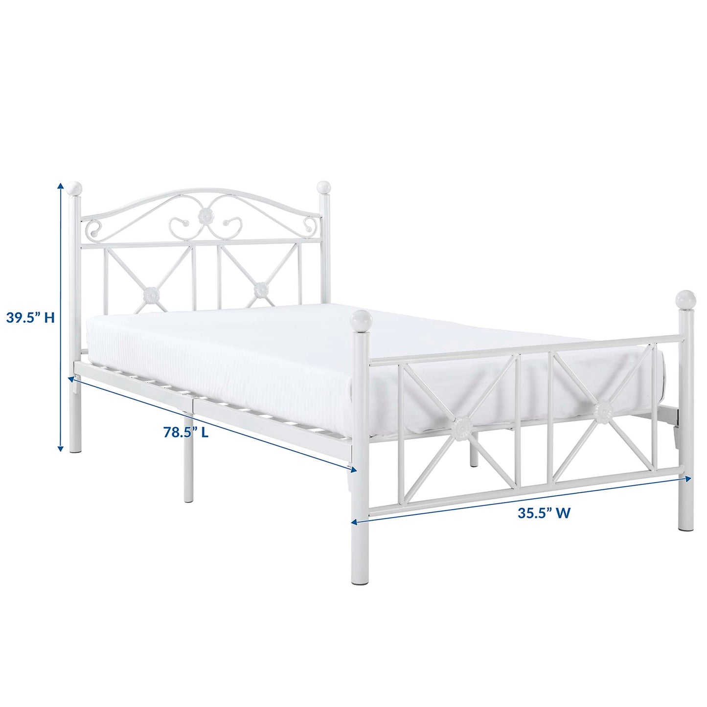 Modway Outlet Cottage Twin Bed by Modway  Bedroom Furniture White - EEI-799