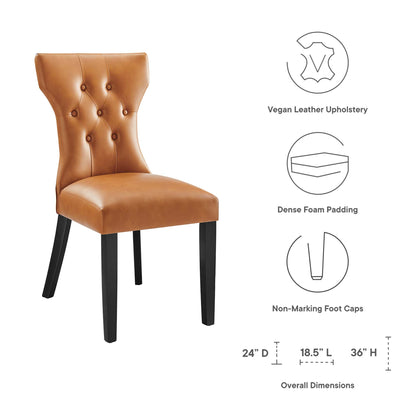 Modway Outlet Silhouette Dining Vinyl Side Chair by Modway  Bar and Dining Furniture Tan - EEI-812-TAN