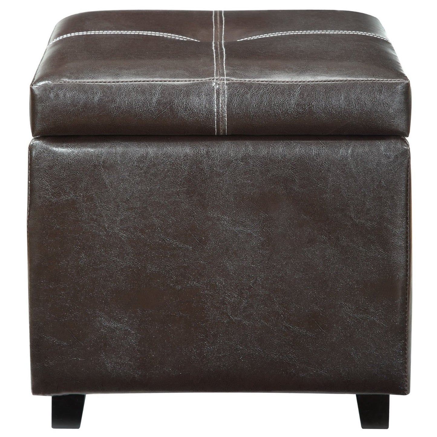 Modway - Treasure Upholstered Vinyl Ottoman by Modway  Living Room Sofas and Armchairs Brown - EEI-814-BRN