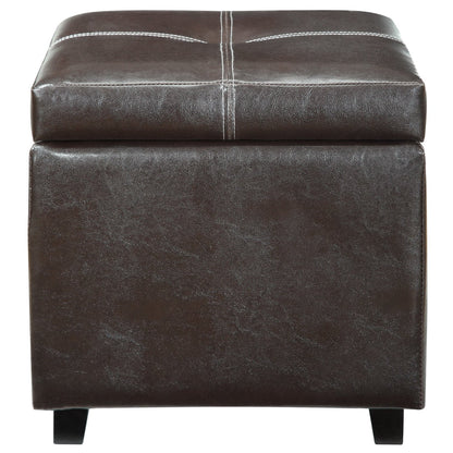 Modway - Treasure Upholstered Vinyl Ottoman by Modway  Living Room Sofas and Armchairs Brown - EEI-814-BRN