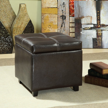 Modway - Treasure Upholstered Vinyl Ottoman by Modway  Living Room Sofas and Armchairs Brown - EEI-814-BRN
