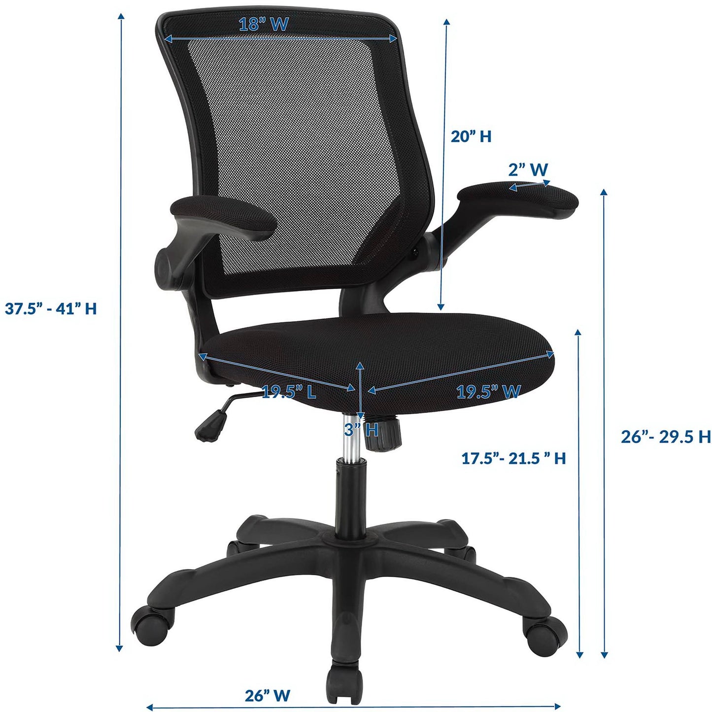 Modway - Veer Mesh Office Chair by Modway  Office Furniture Office Chairs Black - EEI-825-BLK