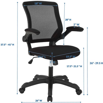 Modway - Veer Mesh Office Chair by Modway  Office Furniture Office Chairs Black - EEI-825-BLK