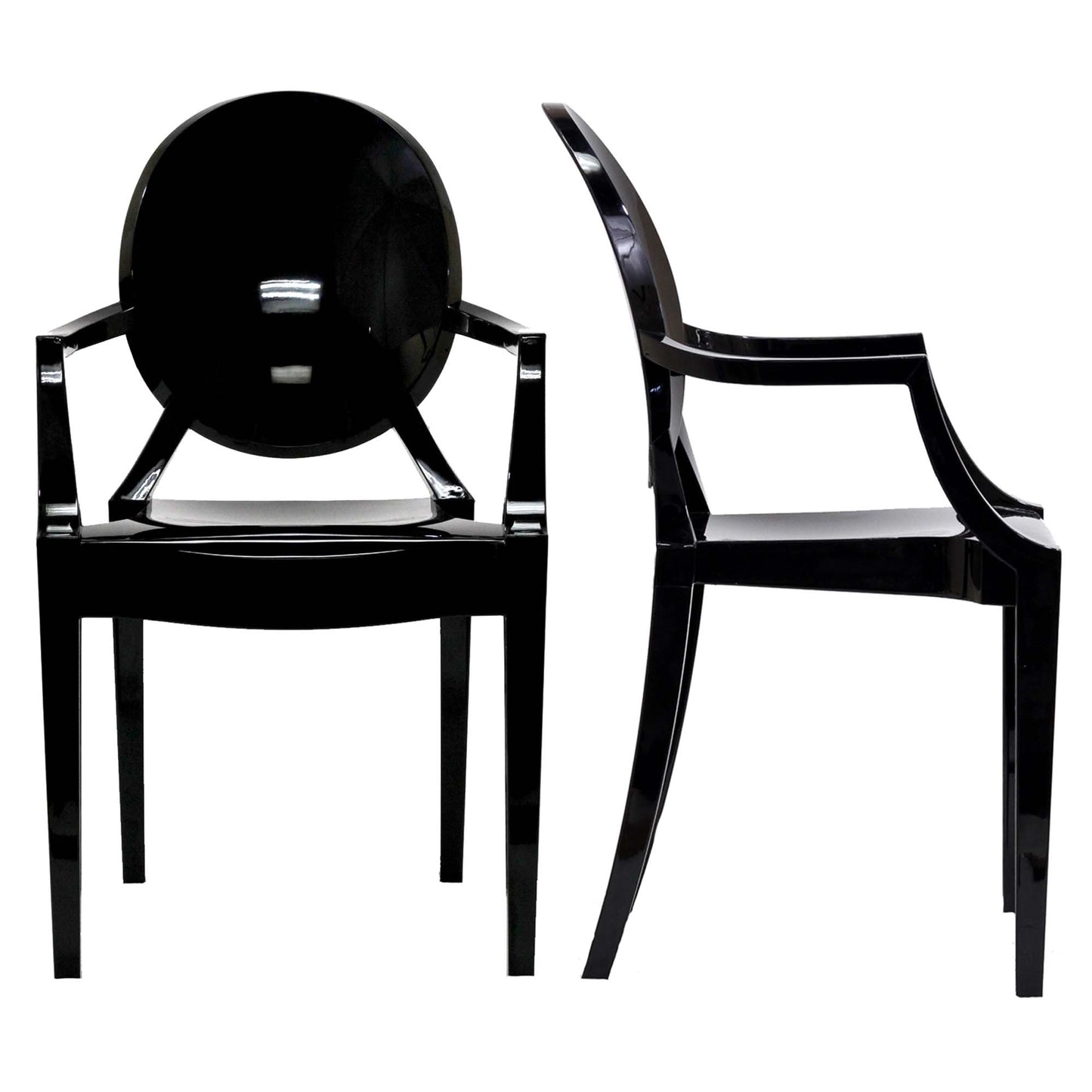 Modway - Casper Dining Armchairs Set of 2 by Modway  Bar and Dining Dining Chairs Clear - EEI-905-BLK