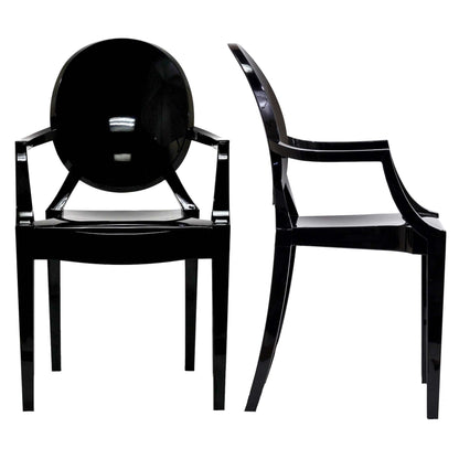 Modway - Casper Dining Armchairs Set of 2 by Modway  Bar and Dining Dining Chairs Clear - EEI-905-BLK