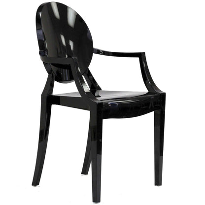 Modway - Casper Dining Armchairs Set of 2 by Modway  Bar and Dining Dining Chairs Clear - EEI-905-BLK