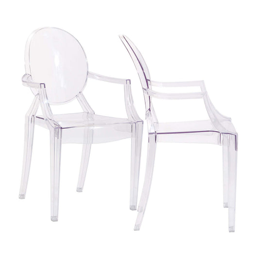 Modway - Casper Dining Armchairs Set of 2 by Modway  Bar and Dining Dining Chairs Clear - EEI-905-CLR