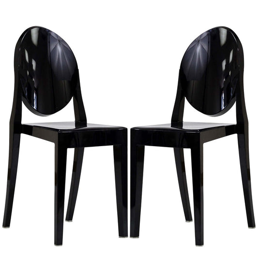 Modway - Casper Dining Chairs Set of 2 by Modway  Bar and Dining Dining Chairs Black - EEI-906-BLK