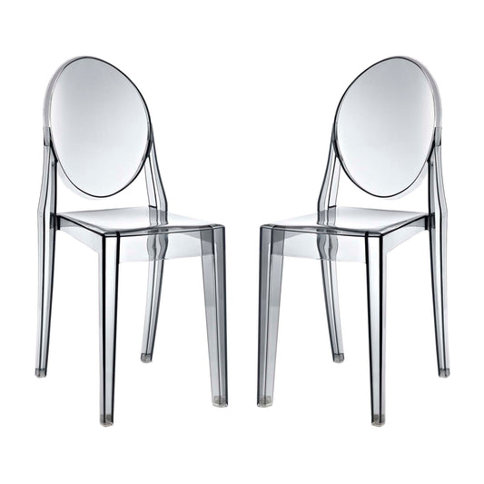 Modway - Casper Dining Chairs Set of 2 by Modway  Bar and Dining Dining Chairs Clear - EEI-906-SMK