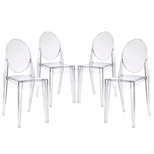 Modway - Casper Dining Chairs Set of 4 by Modway  Bar and Dining Dining Chairs Clear - EEI-908-CLR