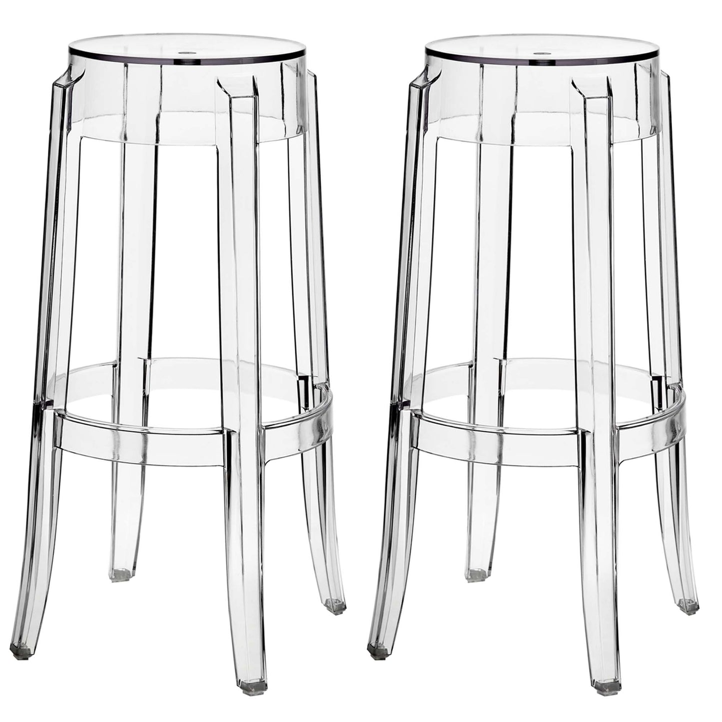 Modway - Casper Bar Stool Backless Set of 2 by Modway  Bar and Dining Bar and Counter Stools Clear - EEI-909-CLR