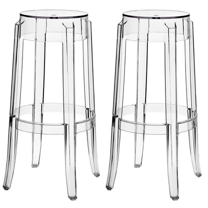 Modway - Casper Bar Stool Backless Set of 2 by Modway  Bar and Dining Bar and Counter Stools Clear - EEI-909-CLR
