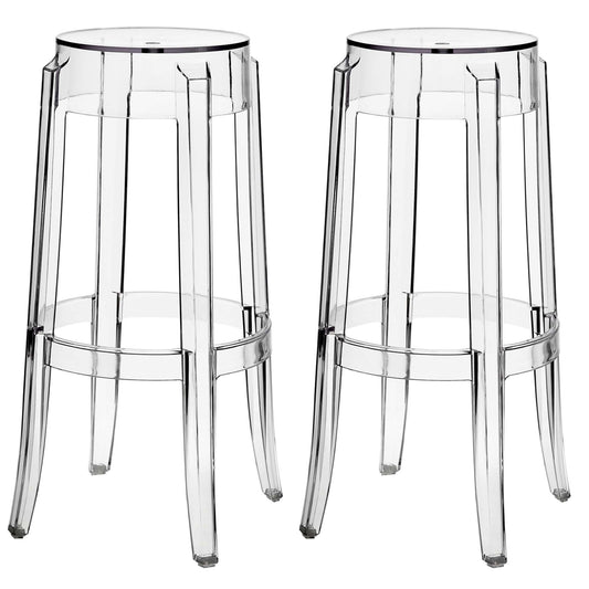 Modway - Casper Bar Stool Backless Set of 2 by Modway  Bar and Dining Bar and Counter Stools Clear - EEI-909-CLR