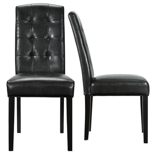 Modway Outlet Perdure Vinyl Dining Chairs Set of 2 by Modway  Bar and Dining Furniture Black - EEI-952-BLK