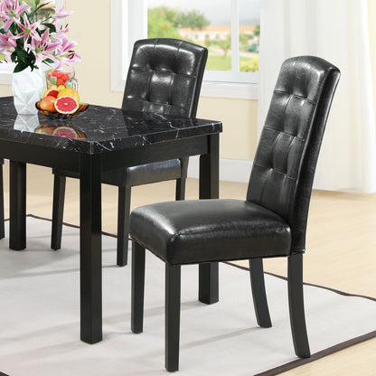 Modway Outlet Perdure Vinyl Dining Chairs Set of 2 by Modway  Bar and Dining Furniture Black - EEI-952-BLK
