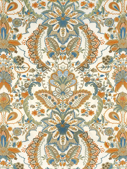 SCALAMANDRE  LALITA CREWEL FABRIC ANTIQUE   - EG 00022390 NEW SKU # EG23900002