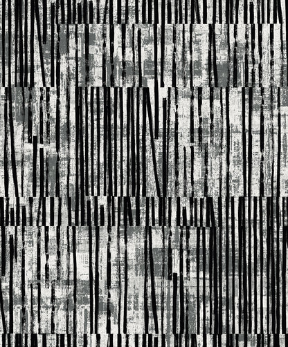 Seabrook Designs  Serapha Lines Striped Contemporary Blacks   - EL20000